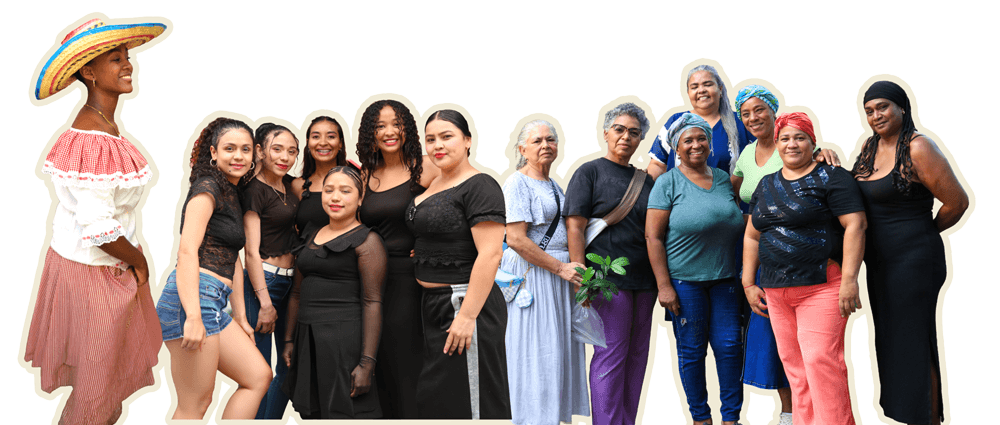Grupo de mujeres colombianas